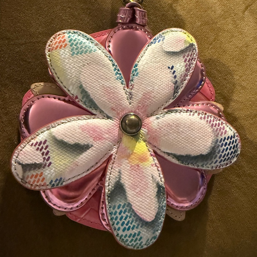Kurt Geiger Pink and Multicolor Flower Bag Charm It’s Beautiful 🤩